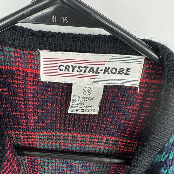 Crystal-Kobe Cardigan Sweater Women's Button up Long Sleeve Size Large Vintage 9 - Picture 5 of 5